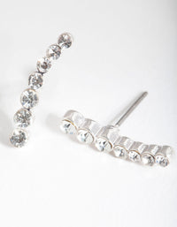 SILVER DIAMANTE CRAWLER Earrings - link has visual effect only