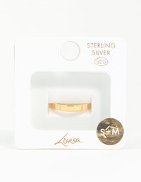 Gold Plated Sterling Silver Plain Band Ring - link has visual effect only