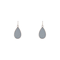 Rhodium Glitter Teardrop Earrings - link has visual effect only