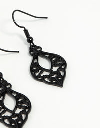 Black Cutout Bohemian Drop Earrings - link has visual effect only