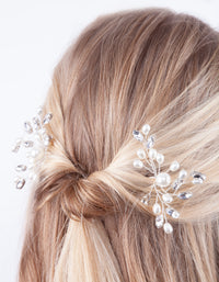 Pearl & Diamante Bun Slide Pack - link has visual effect only