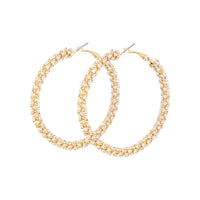 Gold Diamante Cup Chain Large Hoop - link has visual effect only