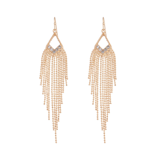 Gold Cascading Drop Earrings