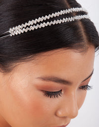 Diamante Double Row Zig Zag Headband - link has visual effect only