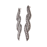 Gunmetal Tiered Twist Drop Earrings - link has visual effect only