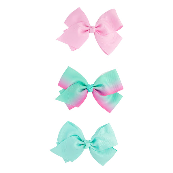 KIDS FB SML MINT/PNK 3PK BOW