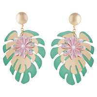 LAYERED LUAU STATEMENT ACRYLIC Earrings - link has visual effect only