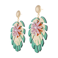 LAYERED LUAU STATEMENT ACRYLIC Earrings - link has visual effect only