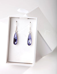 Tanzanite Crystal Teardrop Earrings - link has visual effect only