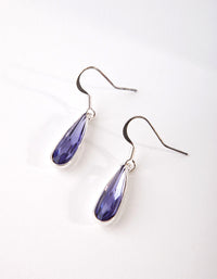 Tanzanite Crystal Teardrop Earrings - link has visual effect only