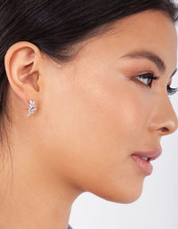 Flower Navette Crystal Stud - link has visual effect only