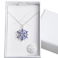 Lavender Faceted Crystal Flower Pendant Necklace - link has visual effect only