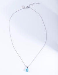 Aqua Pear Crystal Necklace - link has visual effect only