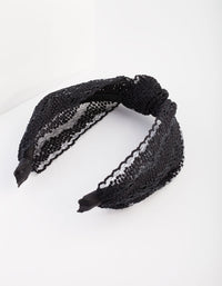 Black Lace Knot Headband - link has visual effect only