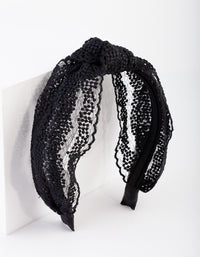 Black Lace Knot Headband - link has visual effect only