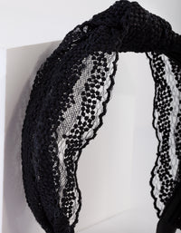 Black Lace Knot Headband - link has visual effect only