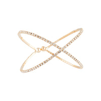 Gold Diamante Cross Bangle - link has visual effect only