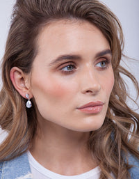 Mirrored Teardrop Crystal Earring - link has visual effect only