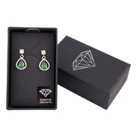 Encircled Mini Emerald Pear Drop Earrings - link has visual effect only