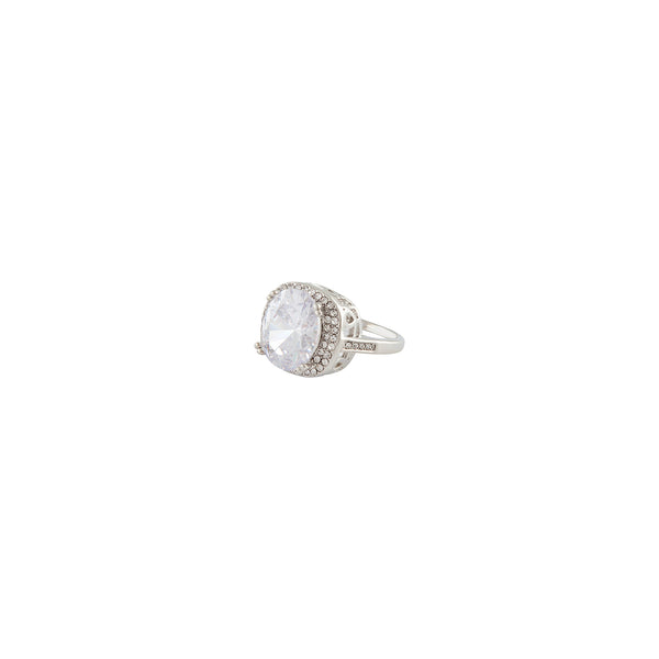 Silver Square Cubic Zirconia Ring