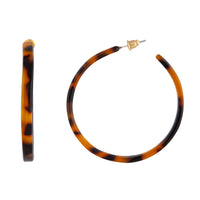 Fine Tortoiseshell Hoop Earrings - link has visual effect only