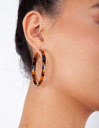 Fine Tortoiseshell Hoop Earrings - link has visual effect only