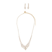 Gold Princess Chain Necklace Earring Set - link has visual effect only