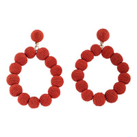 Terracotta Bead Wrap Earrings - link has visual effect only