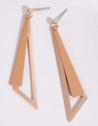 Geometric Rose Gold Rubber Drop Earrings - link has visual effect only