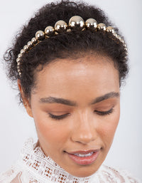 Gold Graduated Ball Headband - link has visual effect only