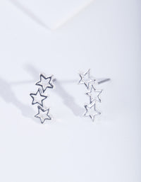 Silver Starline Cut Out Stud Earrings - link has visual effect only