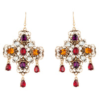 Jewelled Cross Earrings - link has visual effect only