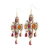 Jewelled Cross Earrings - link has visual effect only