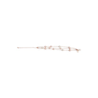 Rose Gold Pearl Bead Station Bracelet - link has visual effect only