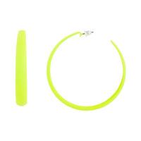 Neon Yellow 3/4 Hoop Earrings - link has visual effect only