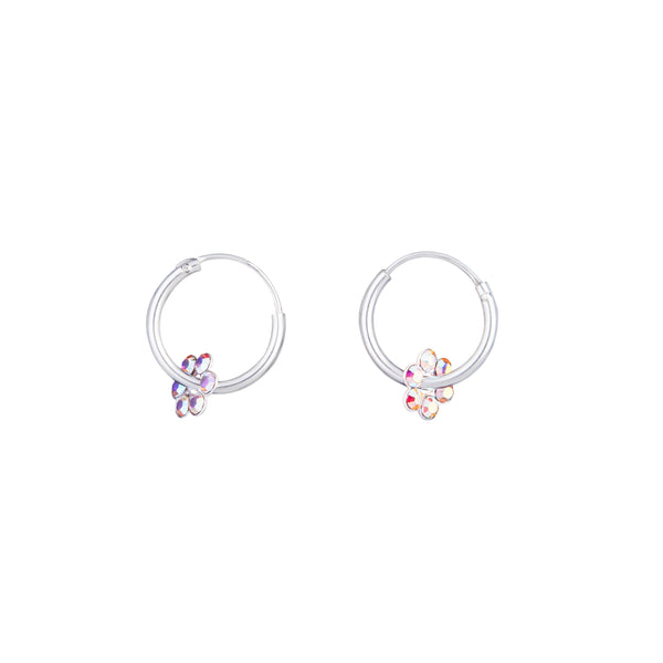 Kids Flower Hoop Earrings