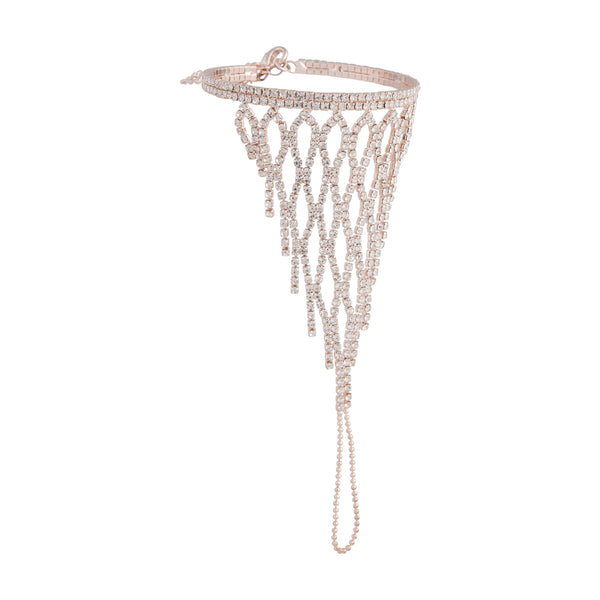 Rose Gold Lattice Cup Chain Hand Chain