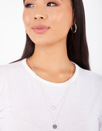 Sterling Silver Thick Hoop Earrings - link has visual effect only