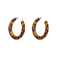 Tortoiseshell Warped Hoop Earrings - link has visual effect only