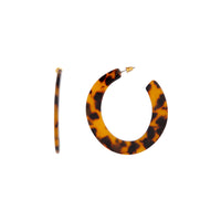 Tortoiseshell Warped Hoop Earrings - link has visual effect only