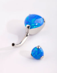 Surgical Steel Opal Belly Bar - link has visual effect only