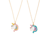 Kids Tear and Share Unicorn Head Necklace Set - link has visual effect only