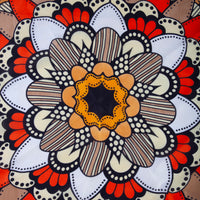 Groovy Orange Multi Pattern Bandana Hair Scarf - link has visual effect only