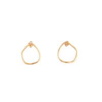 Gold Plated Sterling Silver Organic Circle Earrings - link has visual effect only