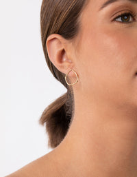 Gold Plated Sterling Silver Organic Circle Earrings - link has visual effect only