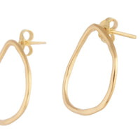 Gold Plated Sterling Silver Organic Circle Earrings - link has visual effect only