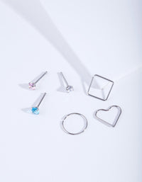 Cubic Zirconia Multi Nose 6-Pack - link has visual effect only