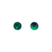 Green Resin Mini Circle Stud Earrings - link has visual effect only