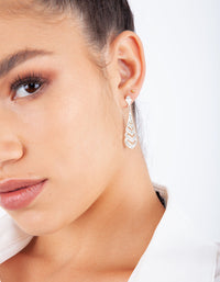 Silver Diamante Tier Mini Earrings - link has visual effect only