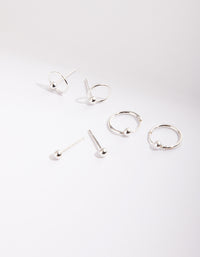 Sterling Silver Ball Combo Earring Pack - link has visual effect only